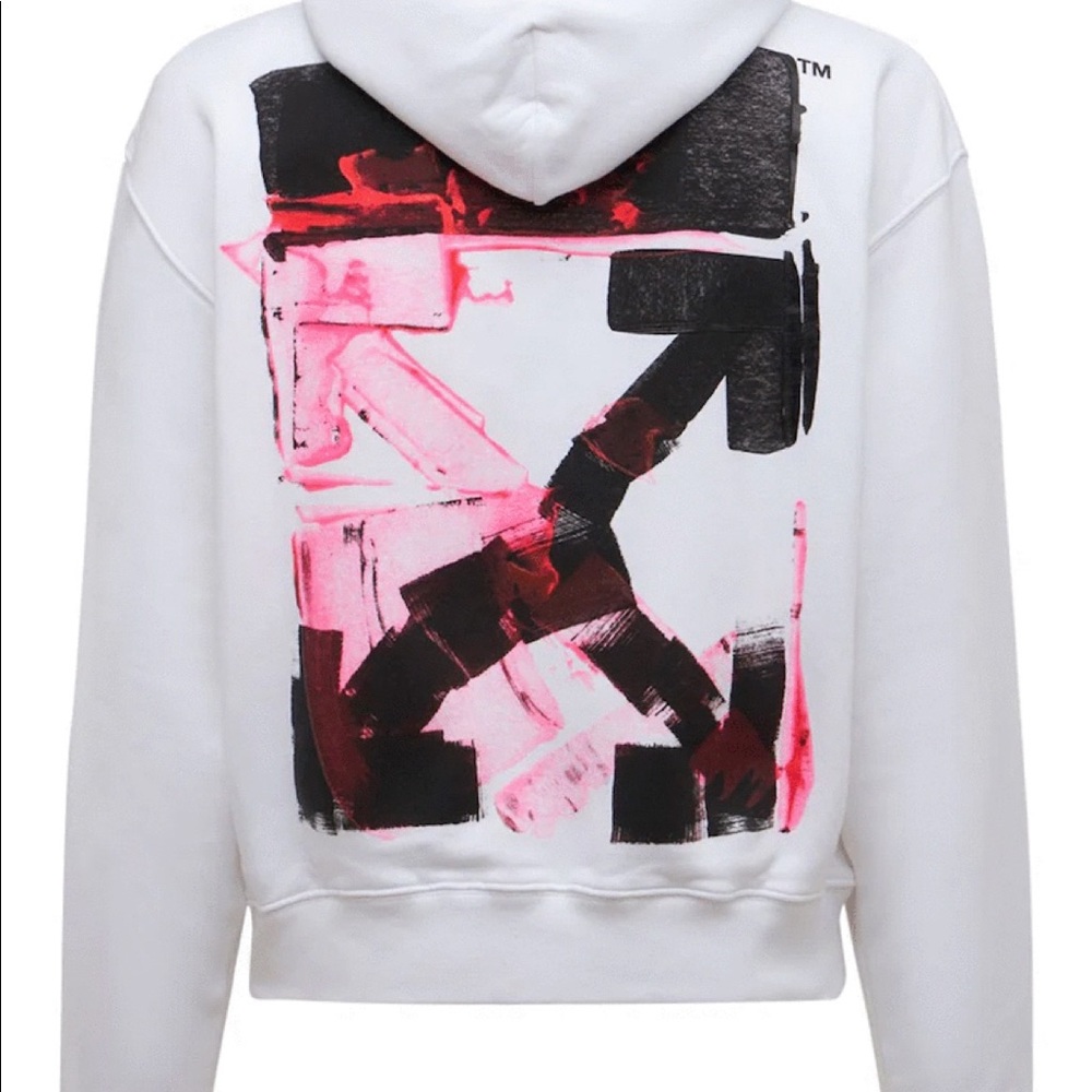 BNWT OFF-WHITE FUCHSIA ARROW LOGO HOODIE